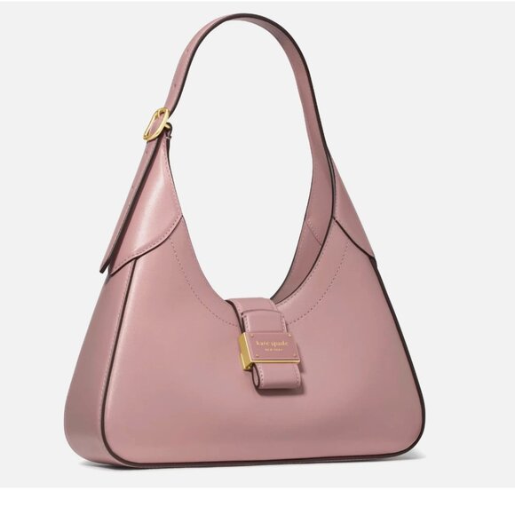 New Kate Spade Nouveau Small Shoulder Bag Smooth Leather Dusk Rose - Picture 3 of 4